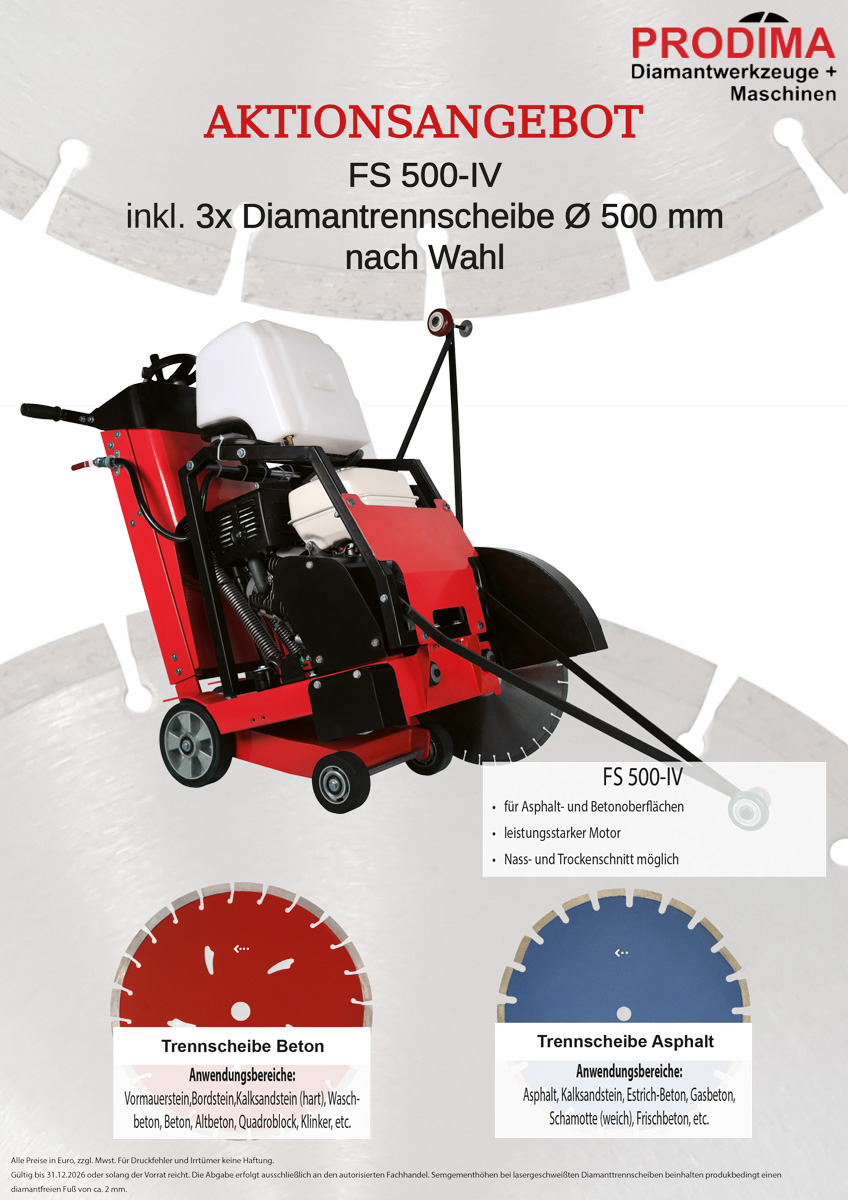 FS 500 inkl. 3 Trennscheiben Ø 500